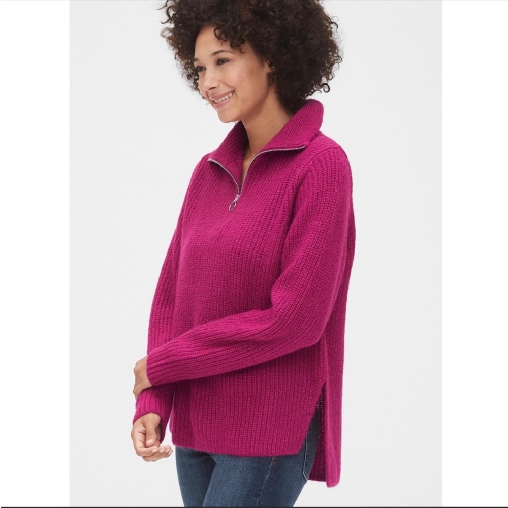 Gap Shaker Half Zip Pullover Sweater